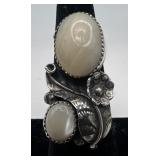 Vintage Navajo Sterling and Mother of Pearl Ring,