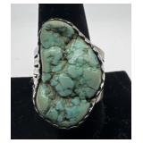 Vintage Navajo Sterling & Turquoise ring, size:
