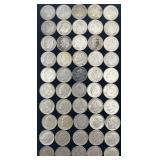 50 silver Roosevelt dimes, 4.00 oz Troy