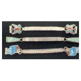 3 Navajo womenï¿½s Sterling, Turquoise and Coral