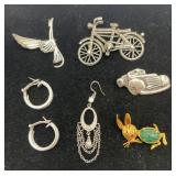 Group of Sterling jewelry, all hallmarked, 1.35