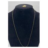 14K Gold necklace & Masonic Pin, clasp on