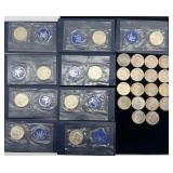 27 Eisenhower Dollars, 4-1972 uncirculated,