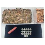 Collection of US & Canadian Cents, 17 Steel,