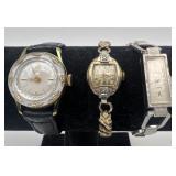 3 ladies watches, Manson, Vintage Gruen &