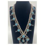 Native American Sterling & Turquoise Squash