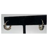 10K Gold & Sapphire earrings, marked ï¿½10K
