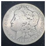 1902 Morgan Silver Dollar, .829 oz Troy