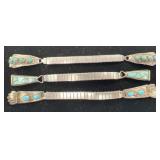 3 Vintage Ladies Navajo Sterling & Turquoise