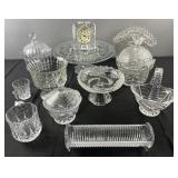 Group of decorated glass & crystal, Studio