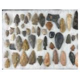 Collection of Native American points & tools in