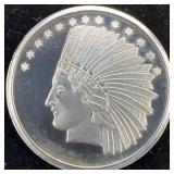 SilverTowne silver round featuring an Indian Head