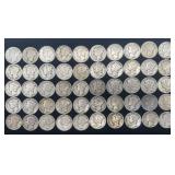 50 Mercury Silver Dimes, 3.90 oz Troy
