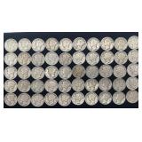 50 Mercury Silver Dimes, 3.89 oz Troy