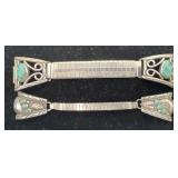 2 Navajo Sterling & Turquoise watch bands,