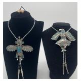 2 Southwest style fashion bolo ties and carved
