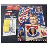 Group of vintage John F Kennedy collectibles,