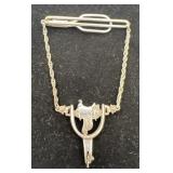 Vintage Holland's sterling tie clip with saddle &