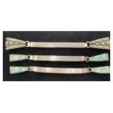 3 Vintage Navajo Sterling ladies watch bands
