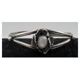 Sterling and Mother of Pearl cuff, unmarked, .33