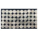 50 Mercury Silver Dimes, 3.87 oz Troy
