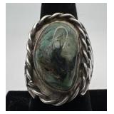 Navajo Sterling and Turquoise ring, size 8 1/2,