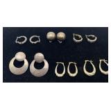 6 pairs of Sterling earrings, all pairs