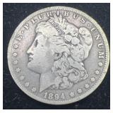 1894 ï¿½Oï¿½ Morgan Silver Dollar, .83 oz Troy