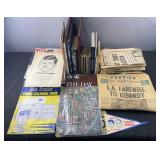 Group of John F. Kennedy books, newspapers,