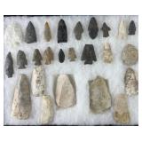 Collection of Native American stone tools &