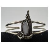 Vintage Navajo Sterling & Mother of Pearl cuff,