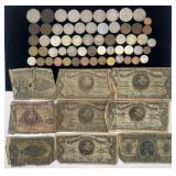 Group of Foreign Coins & Notes
