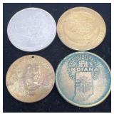 4 Vintage Tokens: Desert Inn $1 slot machine