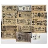 Group of reproduction Confederate currency, 1953