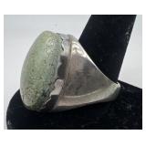 Turquoise & Sterling menï¿½s ring, size: 14 1/2,