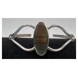 Sterling and Jasper Cuff, unmarked, .41 oz Troy