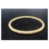 14K gold bangle, marked ï¿½J 14kï¿½, 4.49 dwt