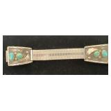 Vintage Navajo Sterling & Turquoise watch band,