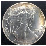 1987 Walking Liberty Silver Dollar, 1.01 oz Troy
