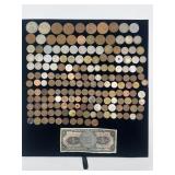 Collection of Foreign Coins & Note (cut in 2