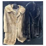 Day Furs fur coat (button damaged) and faux fur