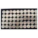 50 Mercury Silver Dimes, 3.90 oz Troy