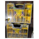 2- Stanley Plastic Cases filled with Screws,