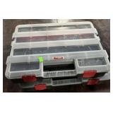 2- Small Plastic Tough Boxes filled with Screws