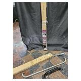 Curtain rod, curved shower rod and 2 grab bars