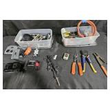 Electrical supplies: wire strippers, switches,