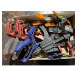 Flat of Assorted Plastic and Metal Clamps