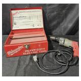 Milwaukee corded Hammer Drill in metal case. Not