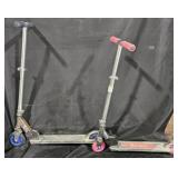 2- Razor scooters. Blue and Pink. Tested
