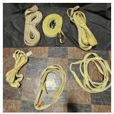 3 Heavy Duty tow straps and 3 lighter weight
